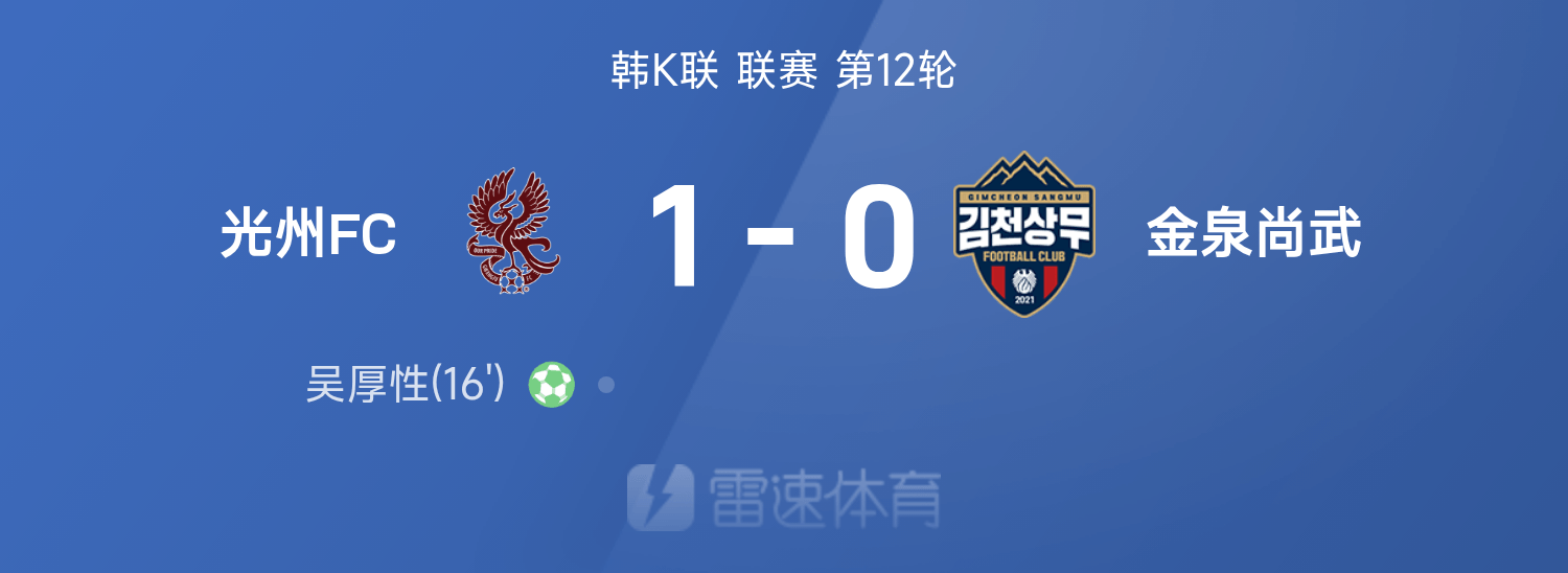 光州FC门将被吹犯规，悔恨当场